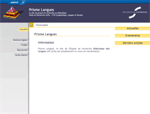 Tablet Screenshot of prismelangues.u-strasbg.fr